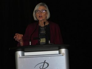 Canada’s Chief Justice, Beverley McLachlin speaking at the “Aboriginal Peoples and Law: We Are All Here To Stay” conference.